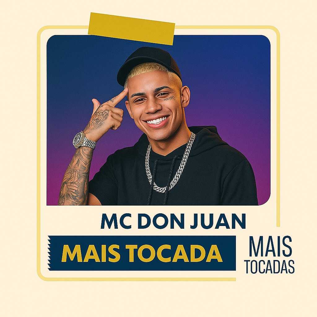 playlist MC Don Juan – Mais Tocadas reúne os maiores sucessos do funkeiro que virou referência no funk paulista.
